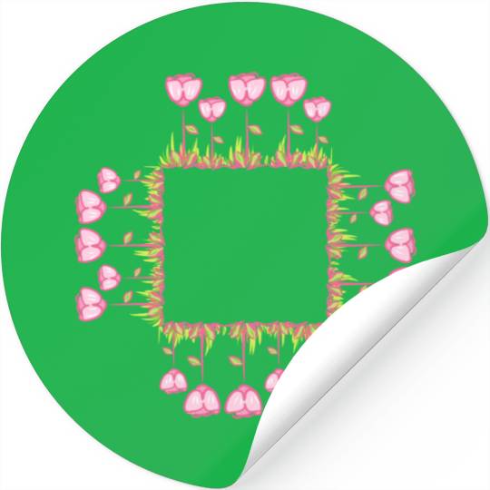 square frame flowers nature square Stickers