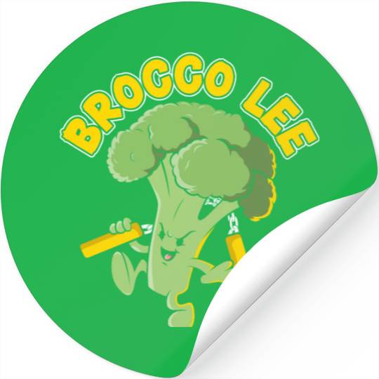 Brocco Lee Vegetable Vegetarian Vegan Broccoli Stickers