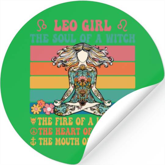 Leo Girl Astrology Sign Stickers