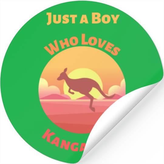 Just A Boy Who Loves Kangaroos Stickers