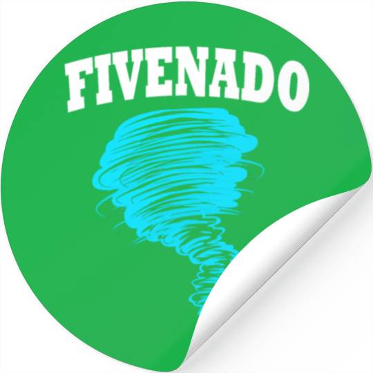 5th Birthday Tornado Fivenado Stickers