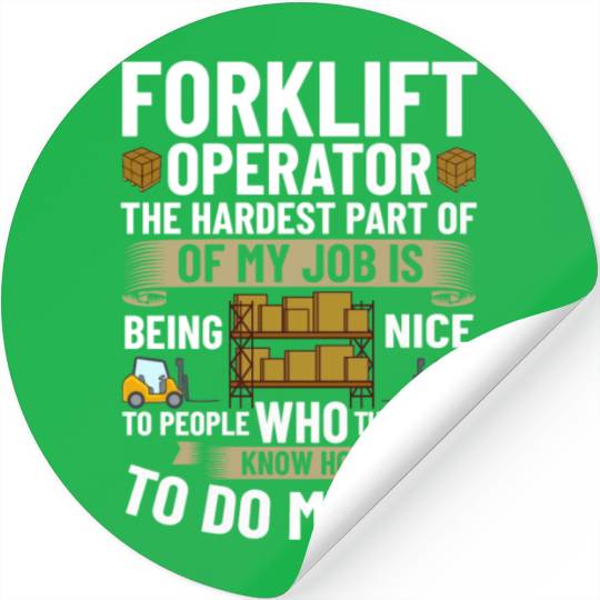 Forklift Operator Driver Lift Truck Training Stickers