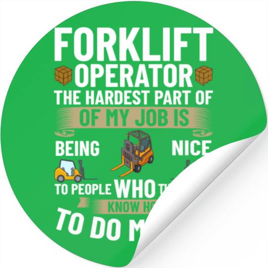 Forklift Operator Driver Lift Truck Training Stickers