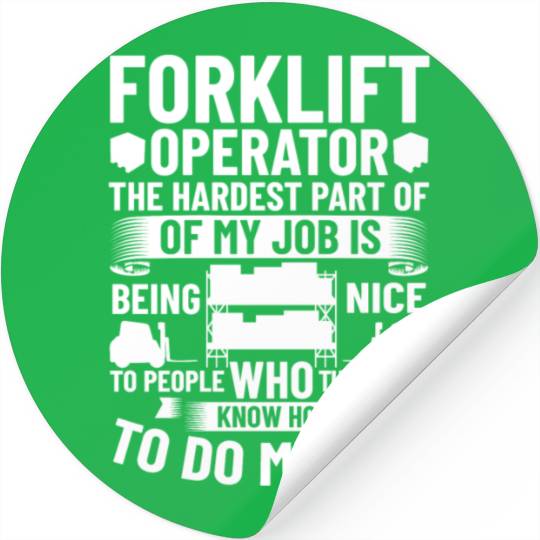 Forklift Operator Driver Lift Truck Training Stickers