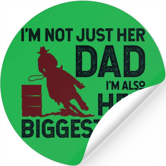 Barrel Racer Racing Horse Riding Dad Fathers day Stickers