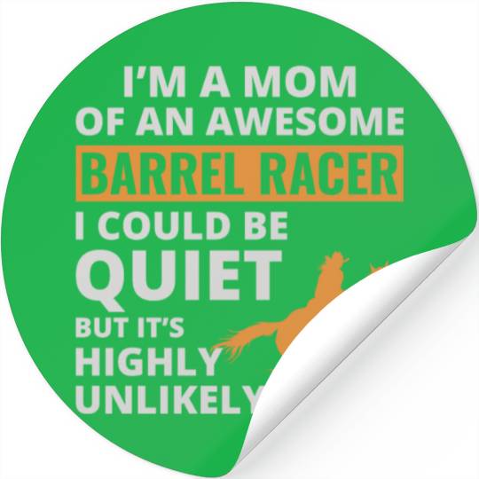 Barrel Racer Racing Horse Riding Mom Mothers day Stickers