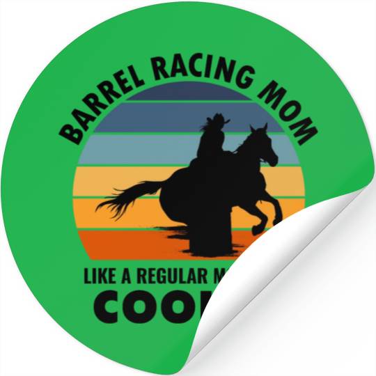 Barrel Racer Racing Horse Mom Mothers day Vintage Stickers