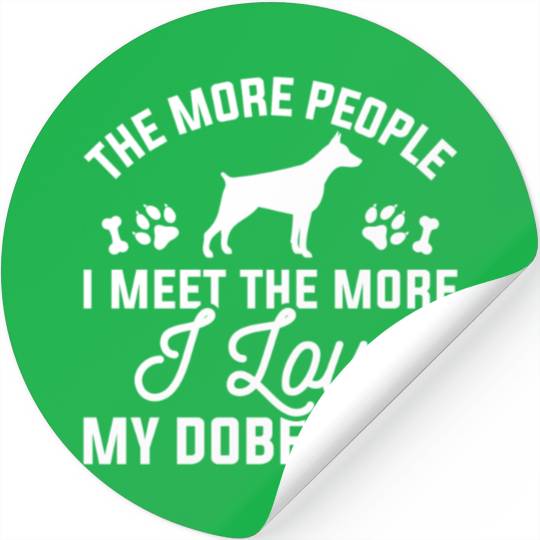I Love My Doberman Stickers