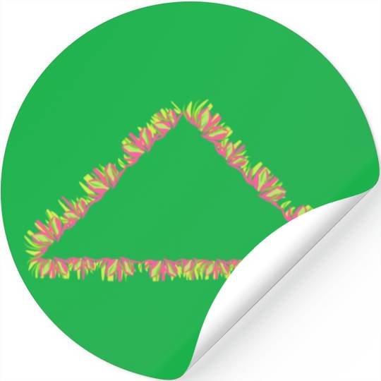 triangle nature icon grass Stickers