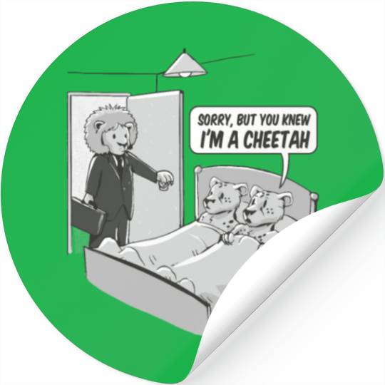 Cheating cheetah Stickers