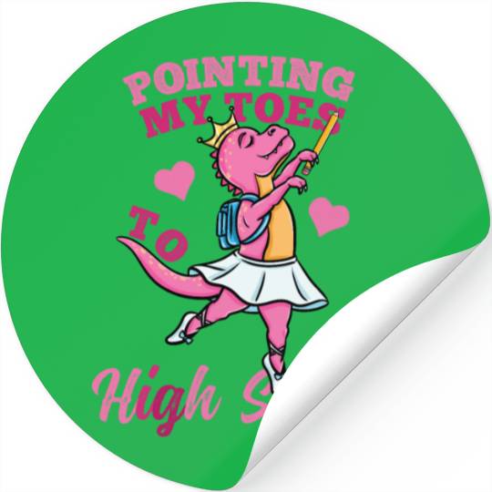 Pointing My Toes To High School Girls Stickers