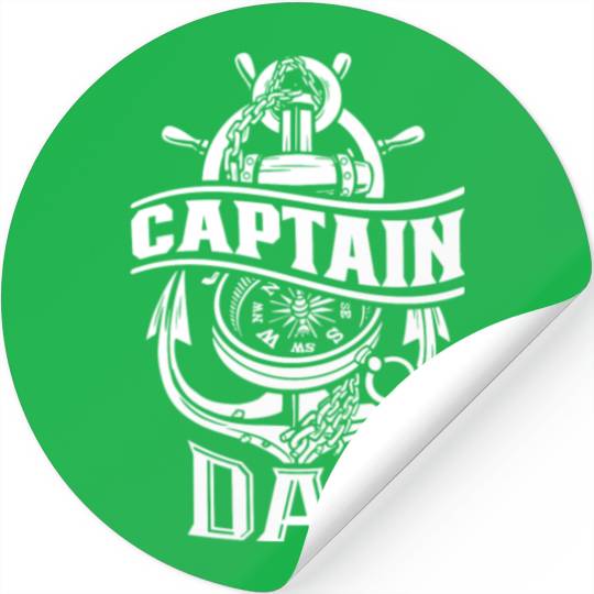 Captain Dad Boat Ship Boating Yacht Stickers