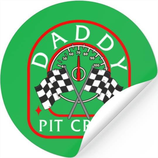 Daddy Pit Crew Stickers, Father's Day Gift Race Day