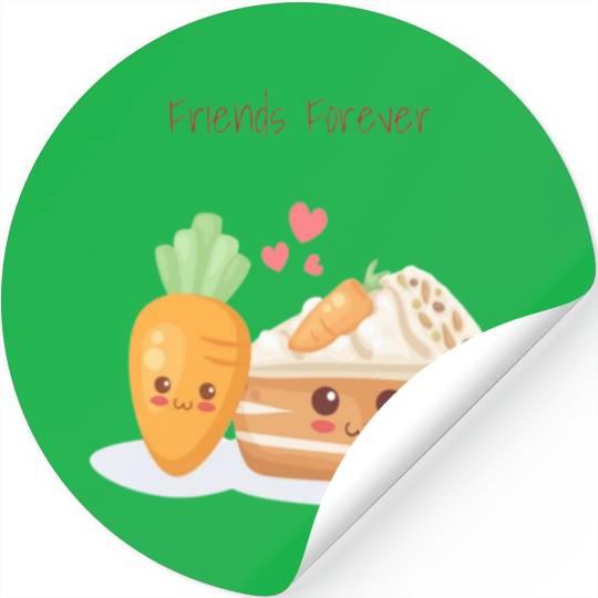 Friends Forever Carrot & Cake Stickers