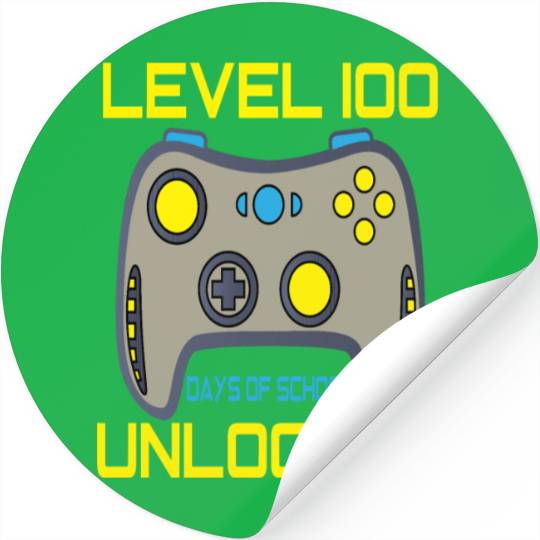 Level 100 completed 100 days of school unlocked Stickers