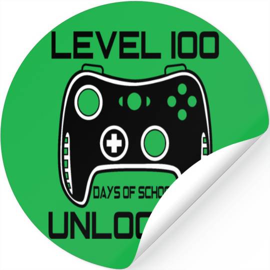 Level 100 completed 100 days of school unlocked Stickers
