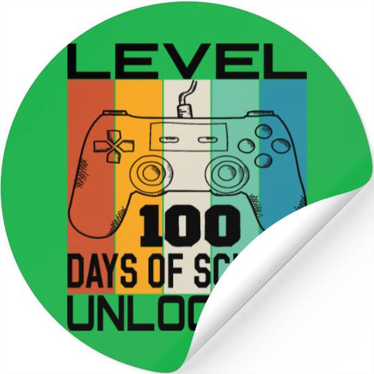 Level 100 completed 100 days of school unlocked Stickers