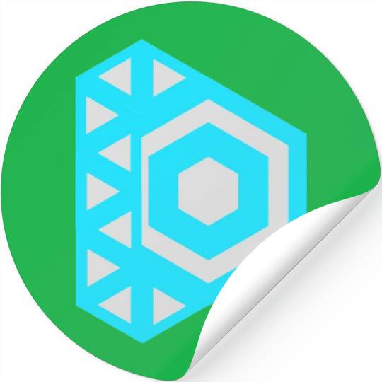 Letter D Logo Robot Stickers