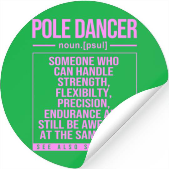 Pole Dancer Definition Funny Pole Dancing Stickers
