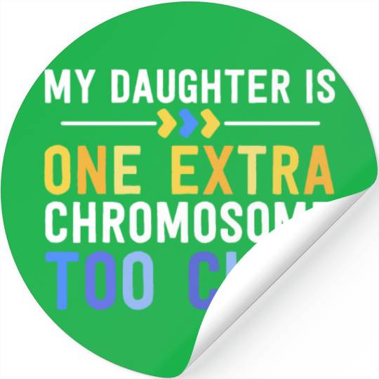 Family Down Syndrome Awareness for Dad Mom Extra Stickers