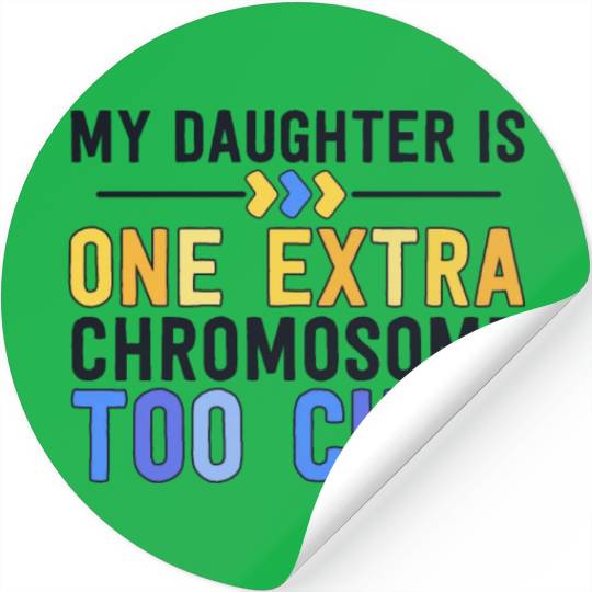 Family Down Syndrome Awareness for Dad Mom Extra Stickers