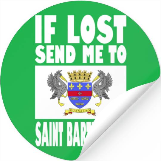 Saint Barthélemy Flag Saying Stickers