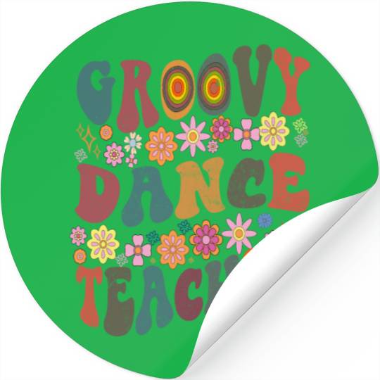 Groovy dance Teacher retro Back To School Stickers