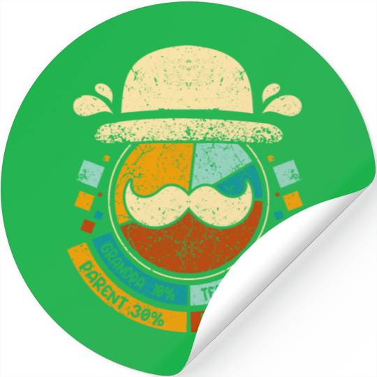 Grandpa teacher partner in crime Stickers