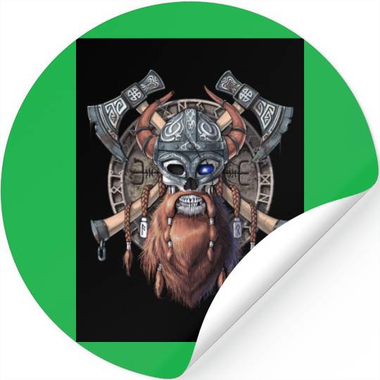 Viking Warrior Skull Stickers