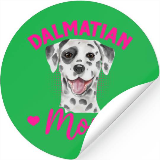 Dog Lover Puppy Cute Dalmatian Mom Stickers