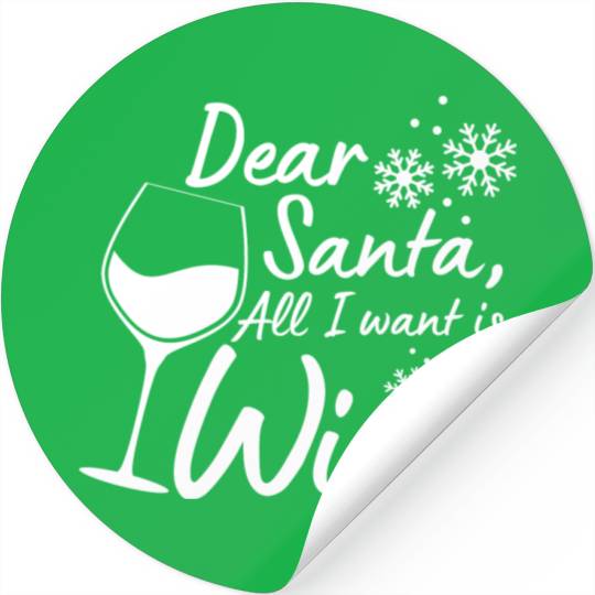 Funny Christmas saying wine christmas Stickers