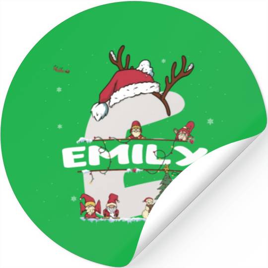 Emily Christmas - Emily Name funny Xmas Stickers