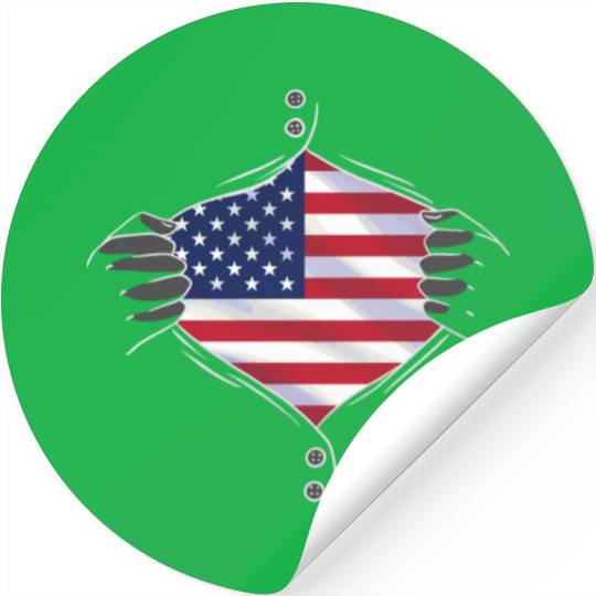 American flag proud Stickers