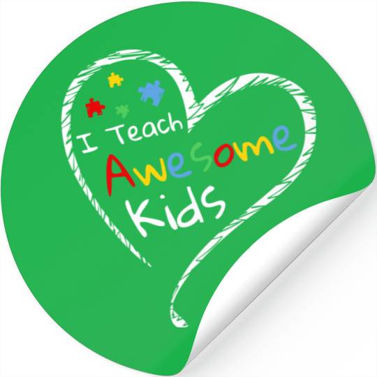 I Teach Awesome Kids Autism Special Ed Teacher Stickers