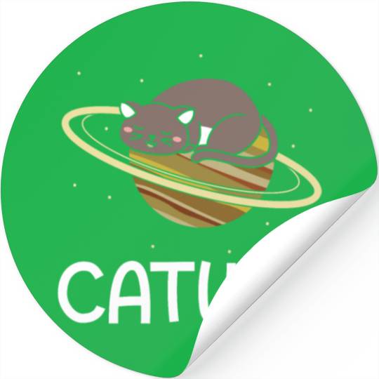 Caturn Cat Owner Saturn Astronomer Astronomy Stickers