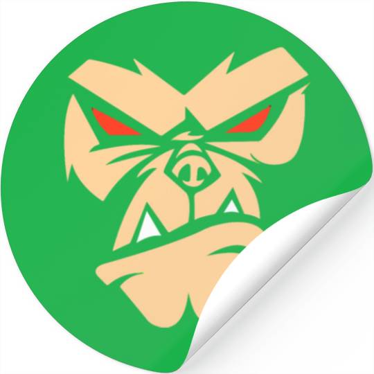 Bad monkey Angry Face - Gorilla Head Stickers
