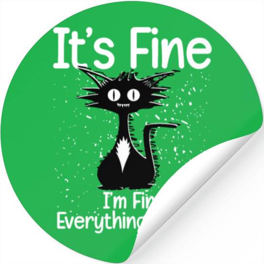 Bleached Baseball Mom Messy cat Softball Mom Mothe Stickers