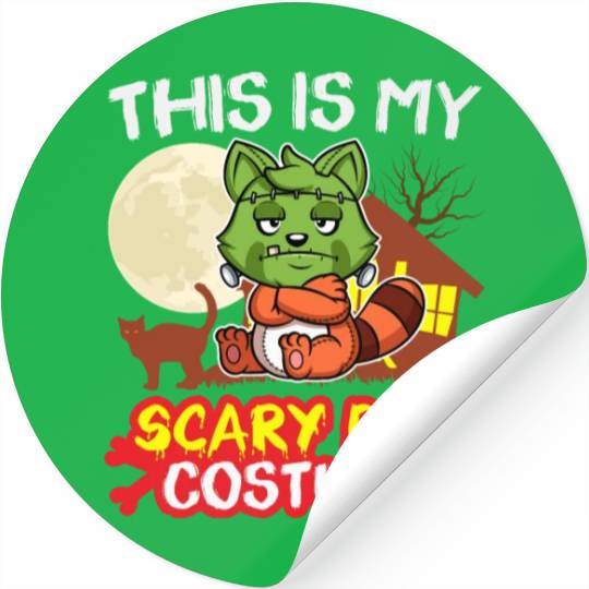 This Is My Scary Dad Costume Funny Halloween Stickers