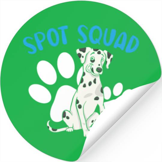 Spot Squad Paw Love Puppy Breeder Dalmatian Dog Stickers