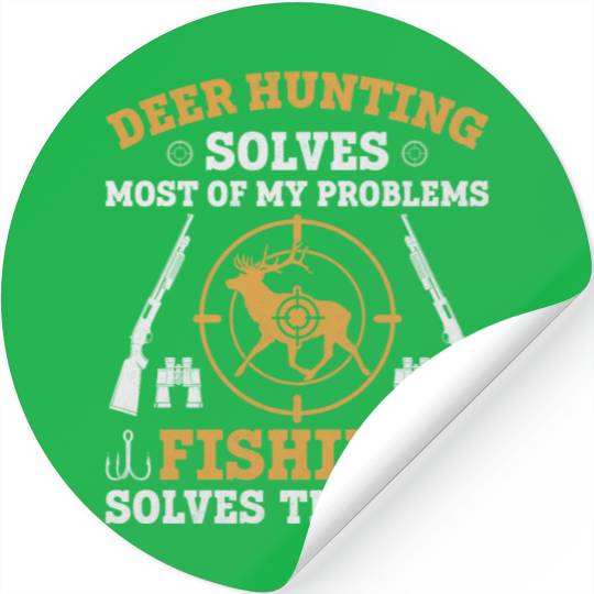 Buck Deer Hunting Hunter Fishing Stickers