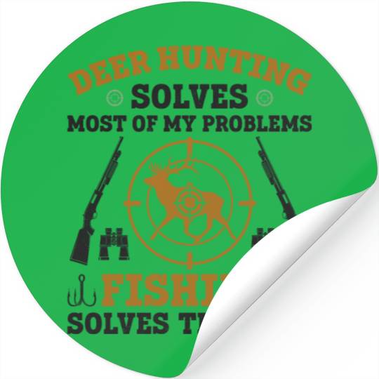 Buck Deer Hunting Hunter Fishing Stickers