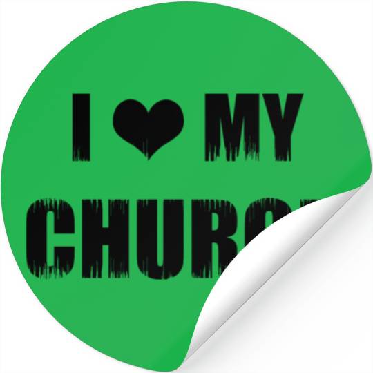 Christianity Gift I Love My Church Christian Stickers