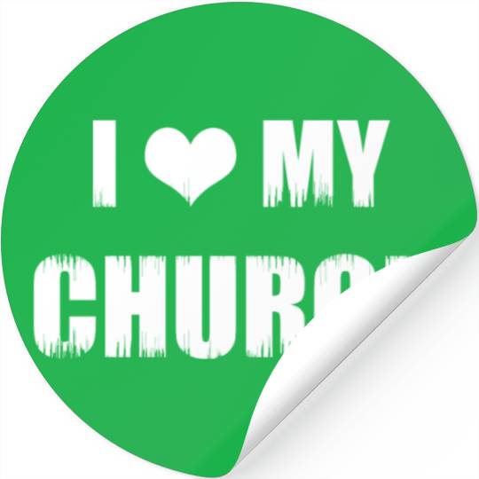Christianity Gifts I Love My Church Christian Stickers