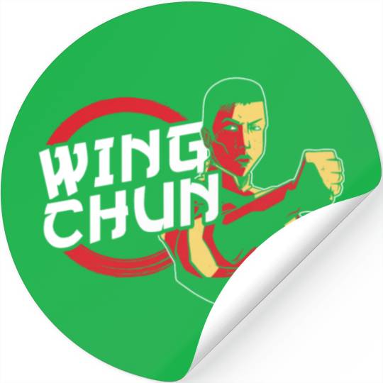 Wing Chun Coach Martial Arts Fighter Training Stickers