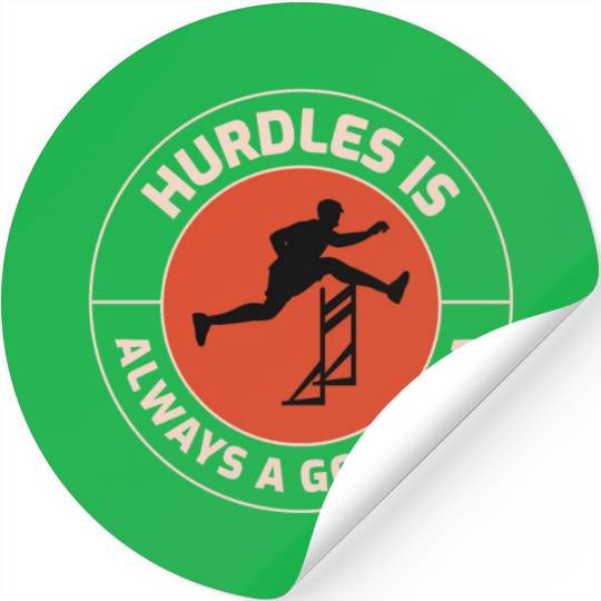 Hurdles Hurdling Hurdler Running Runner Athletes Stickers