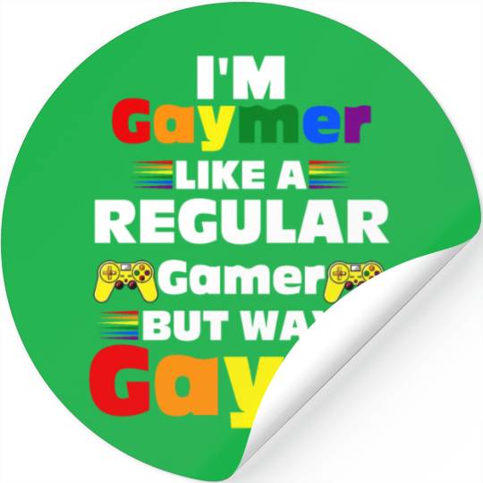 Funny Gaymer Gay Gamer Gayer - Pride Rainbow LGBT Stickers
