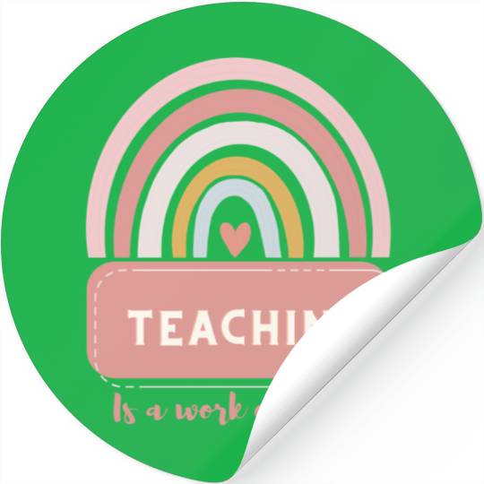 cute teaching typography Stickers