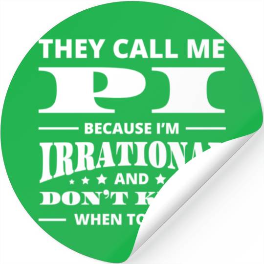 Funny Pi Day Stickers