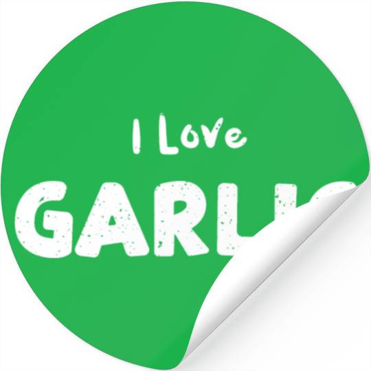I Love Garlic - Halloween Stickers
