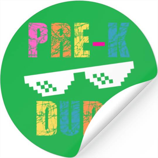 Kids Kindergarten Dude Stickers Back To School